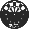 Darts clock - DXF SVG CDR Cut File, ready to cut for laser Router plasma